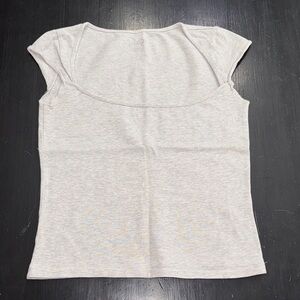 john galt for brandy melville short sleeve white neck gray t shirt. one size.